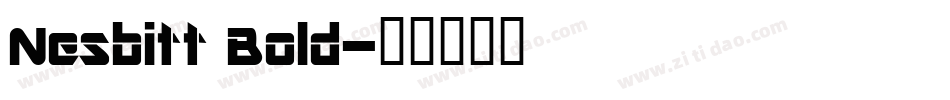 Nesbitt Bold字体转换